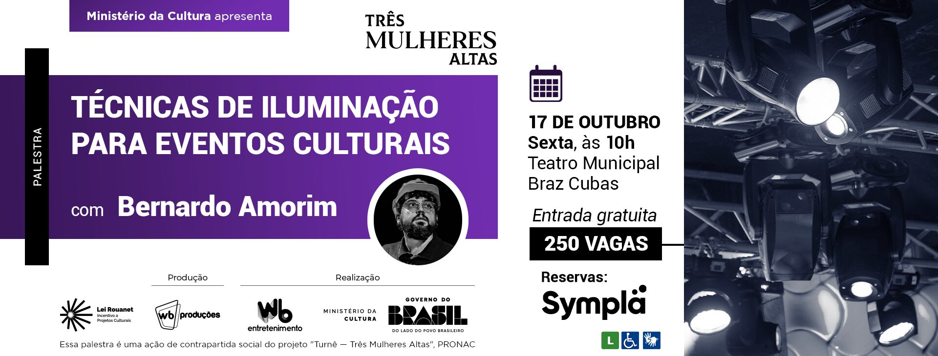 banner_palestra_técnicas_de_iluminação_santos_três_mulheres_altas
